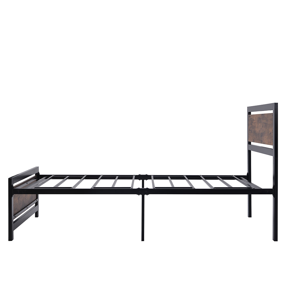 Twin Size Platform Bed Frame with Headboard