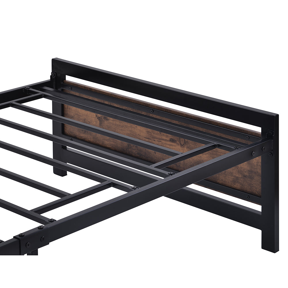 Twin Size Platform Bed Frame with Headboard and Footboard