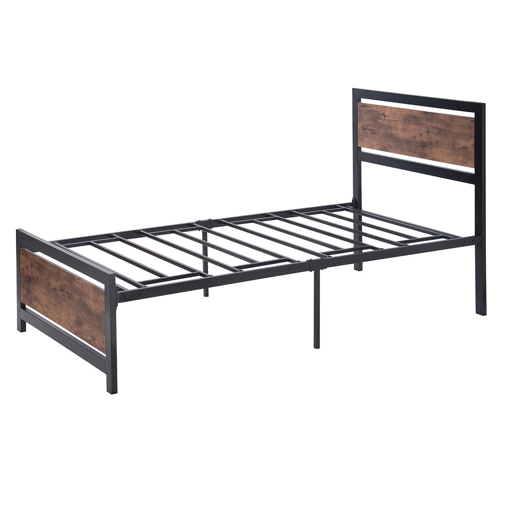 Twin Size Platform Bed Frame with Headboard