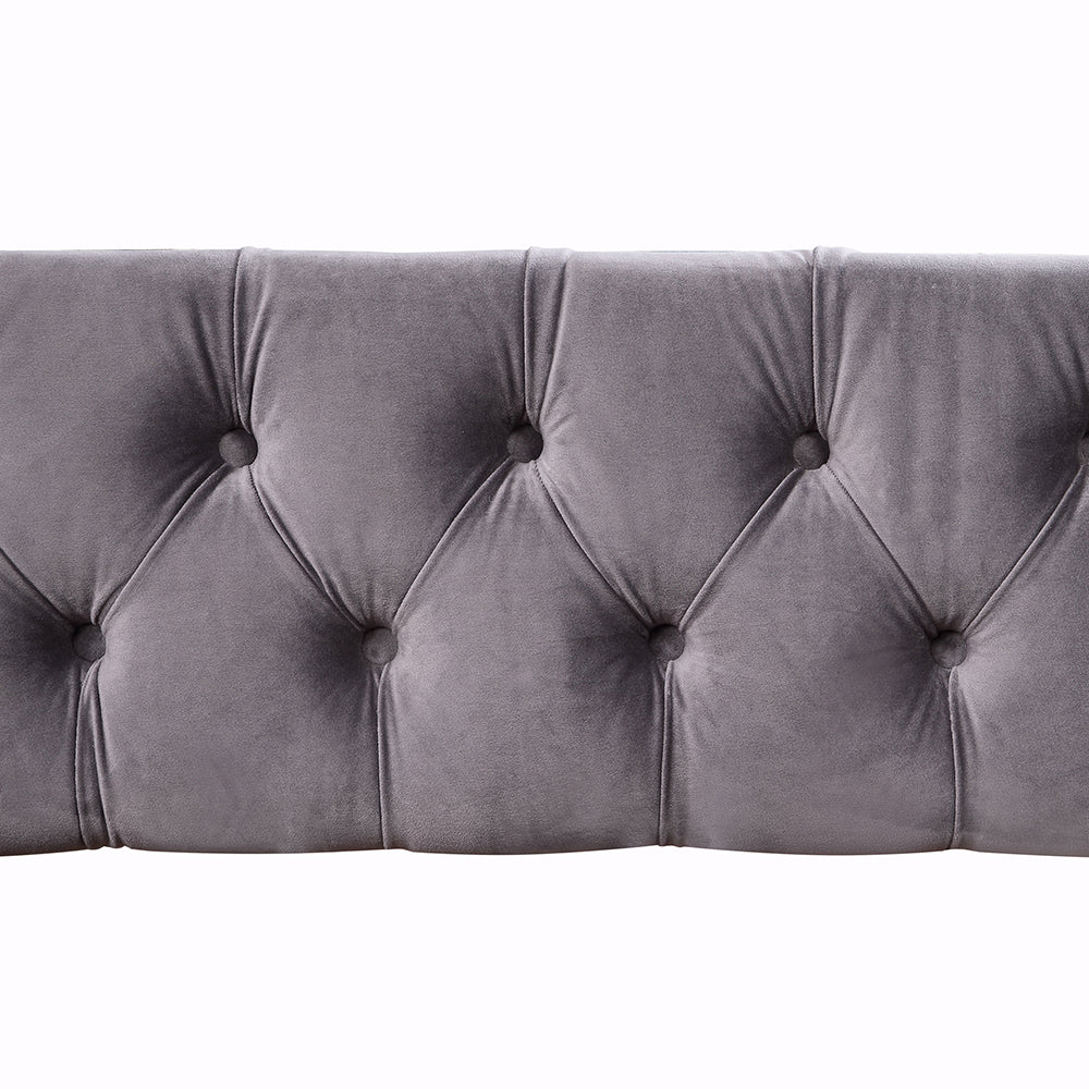 Twin Upholstered Tufted Daybed with Trundle