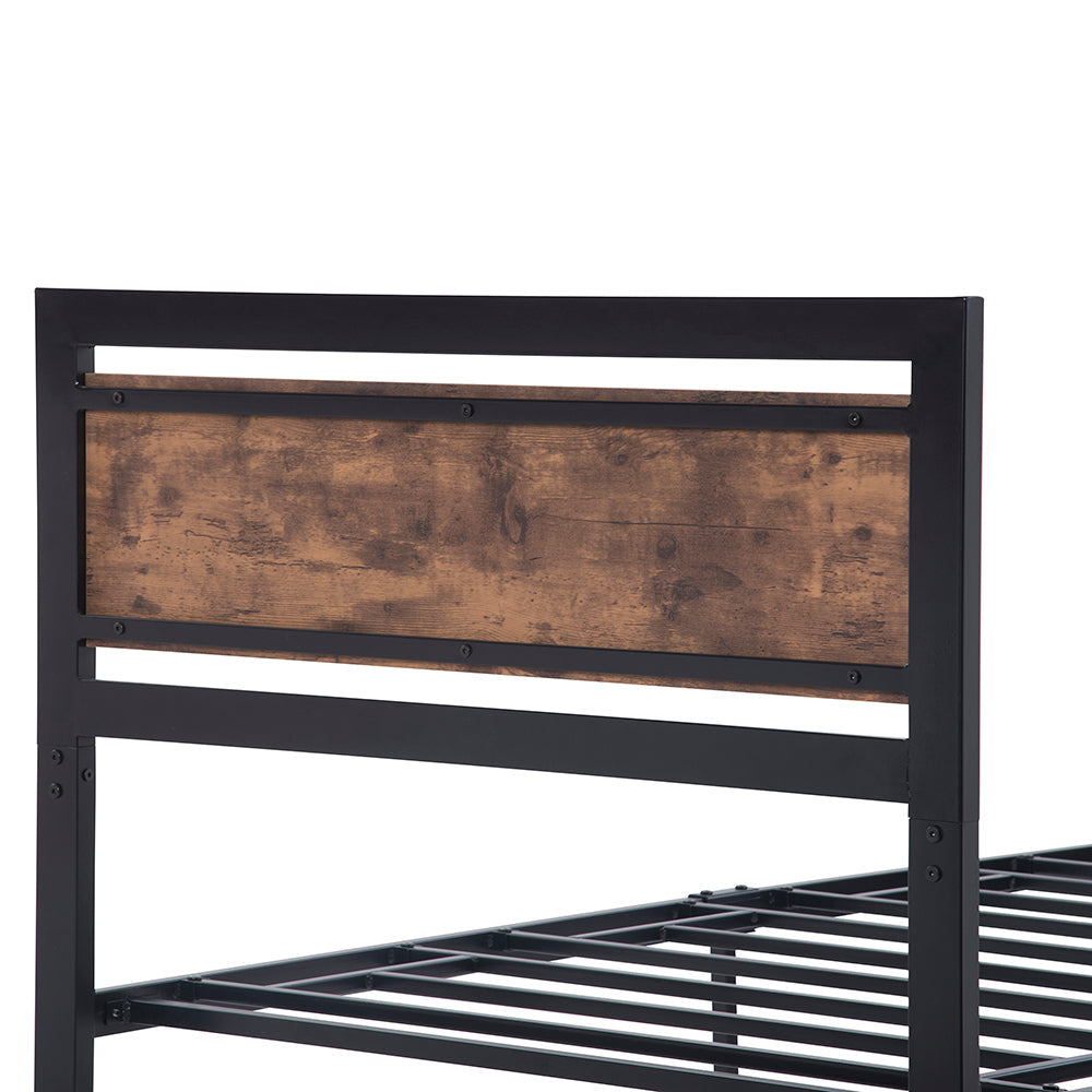 Twin Size Platform Bed Frame with Headboard and Footboard