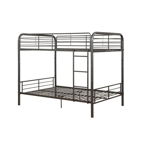 Metal Tube Full Size Bunk Bed, Gunmetal