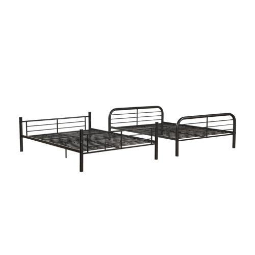 Metal Tube Full Size Bunk Bed, Gunmetal