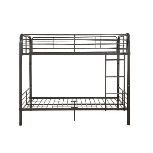 Metal Tube Full Size Bunk Bed, Gunmetal