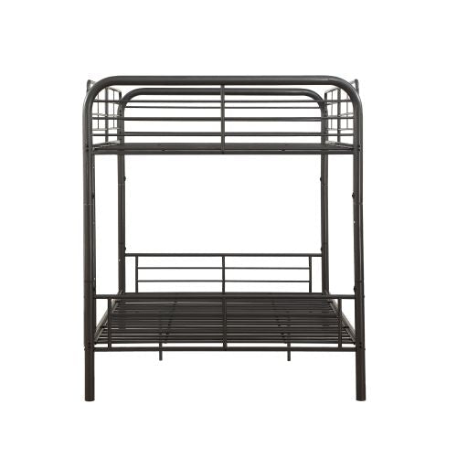 Metal Tube Full Size Bunk Bed, Gunmetal