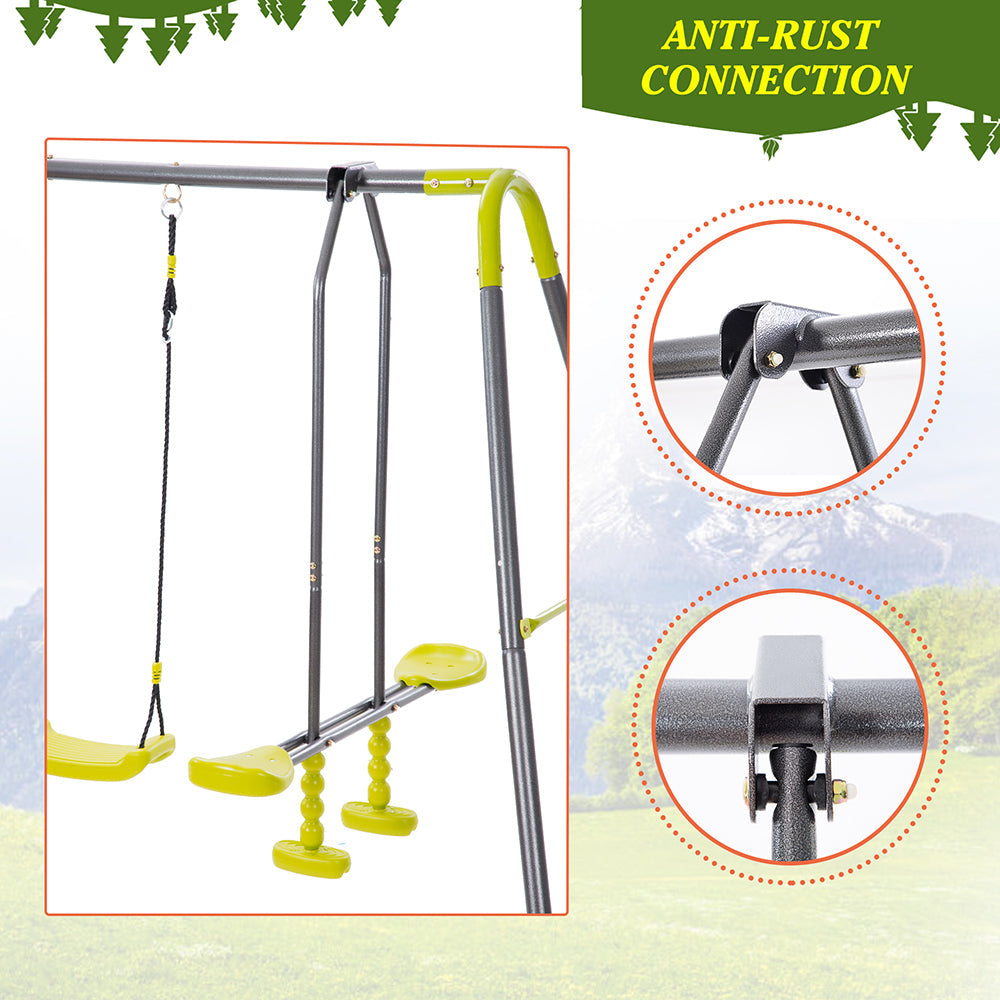 2 in 1 Metal Swing Set