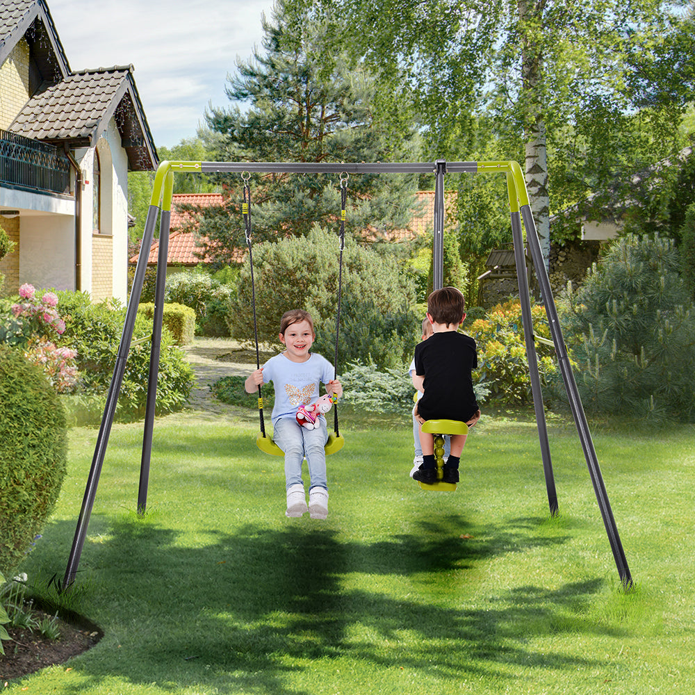 2 in 1 Metal Swing Set