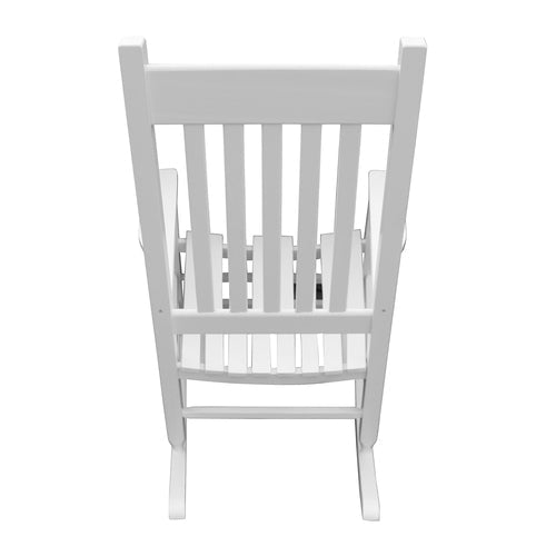 Outdoor Rocking Solid Wood Chair, White