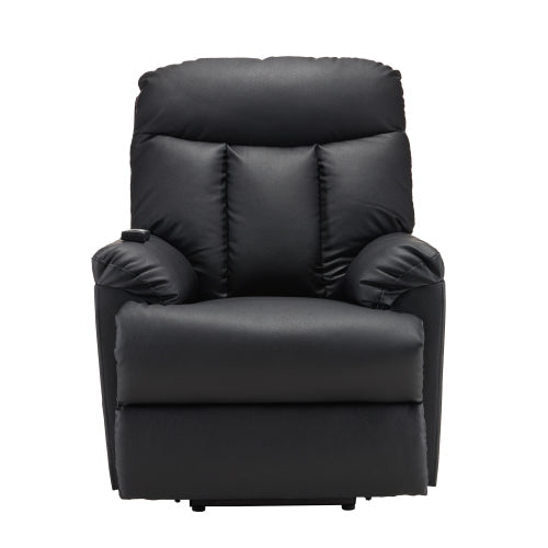 Lift Chair and Power PU Leather Recliner, Black