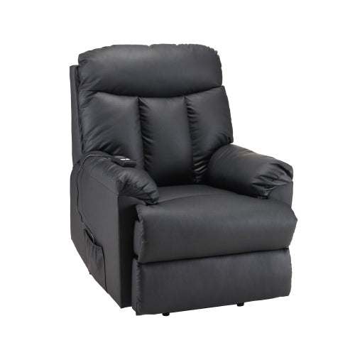 Lift Chair and Power PU Leather Recliner, Black