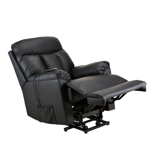 Lift Chair and Power PU Leather Recliner, Black