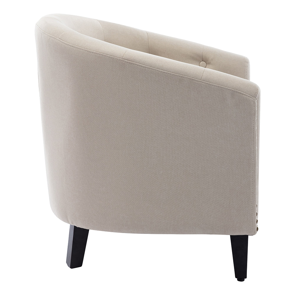 Tufted Barrel Tub Chair