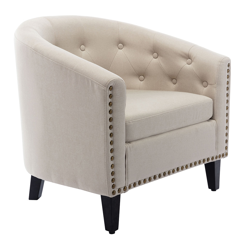 Tufted Barrel Tub Chair