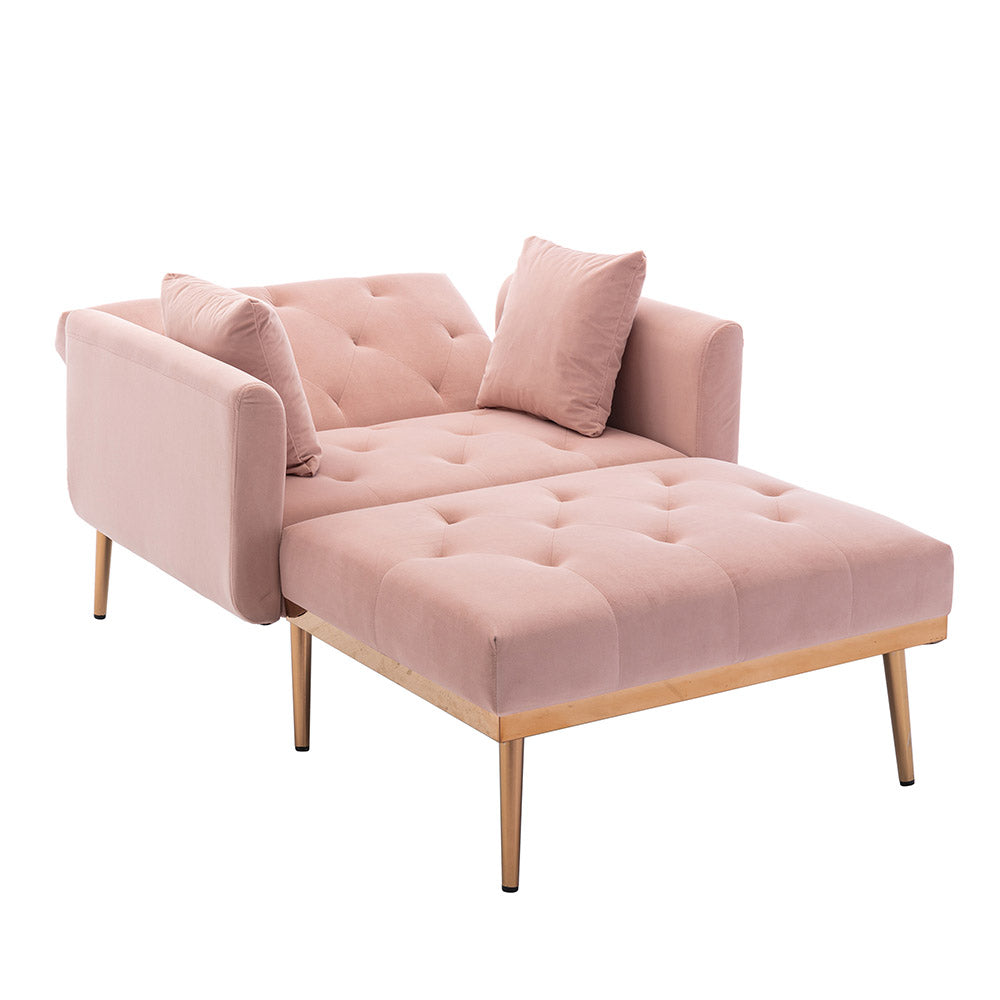 Tufted Chaise Lounge Chair Sofa Bed