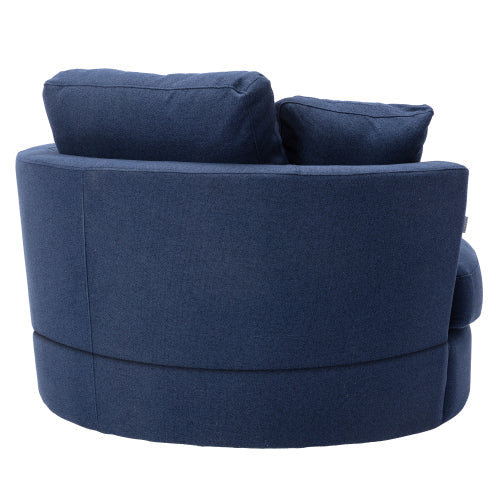 Modern Swivel Sofa Chair Barrel Chair, Blue