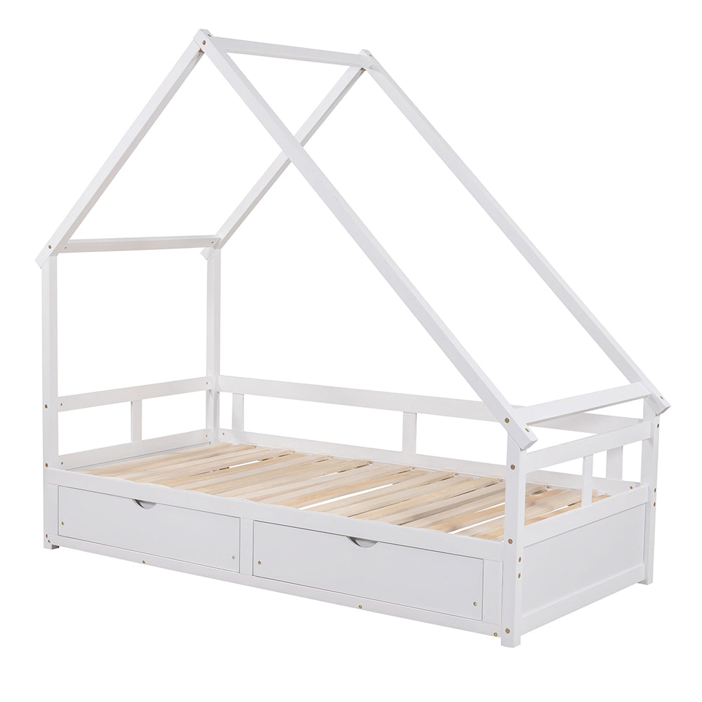 Extending Daybed House Bed with Two Drawers