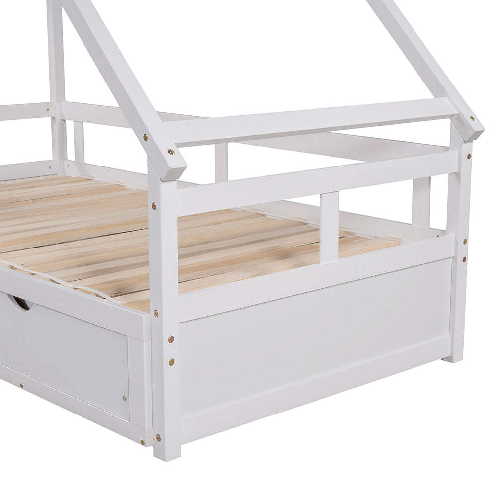 Extending Daybed House Bed with Two Drawers