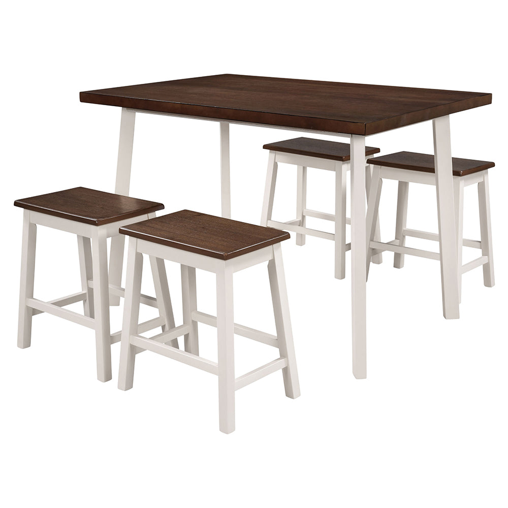 Dining Table Set with 4 Stools