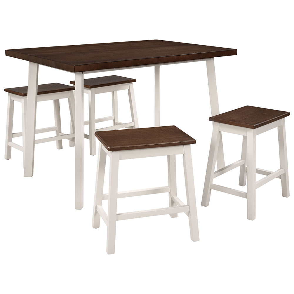 Dining Table Set with 4 Stools