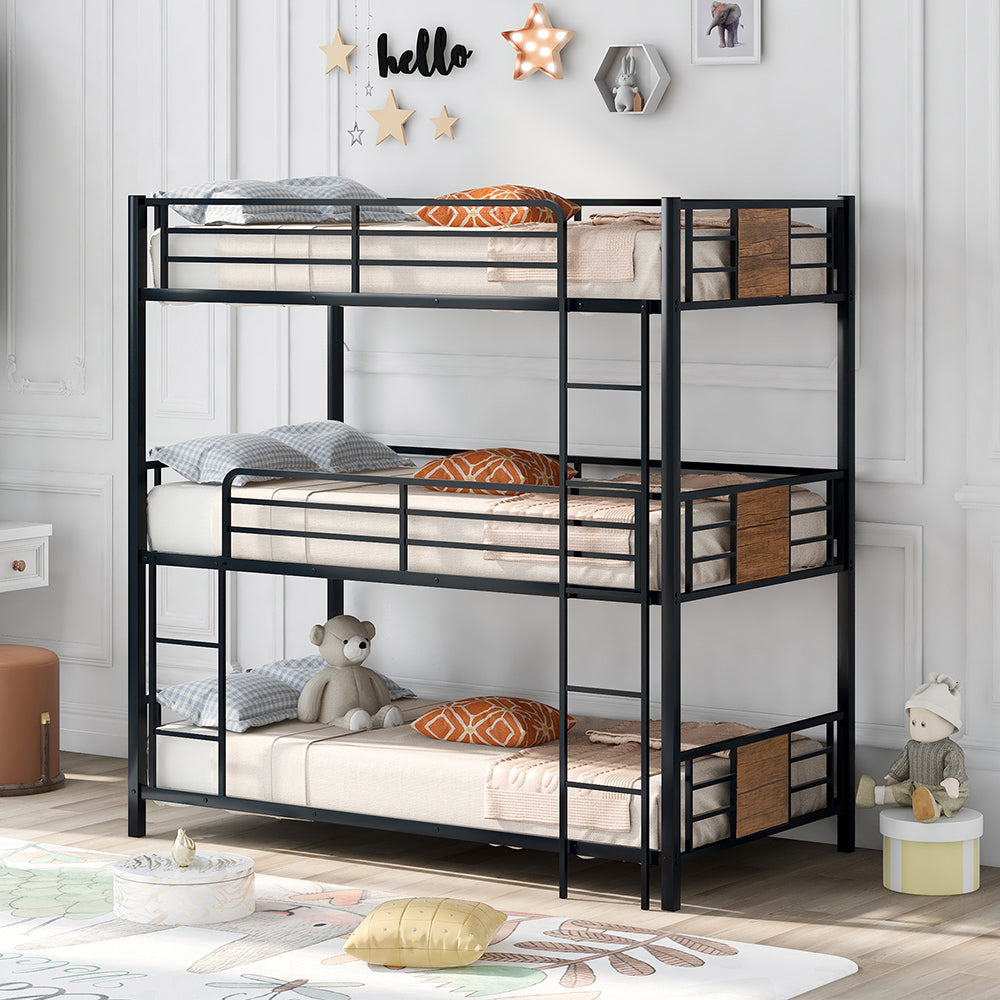 Twin Size Triple Bunk Bed