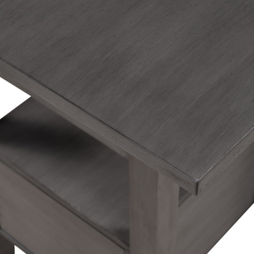 Counter Height Wood Dining Table, Gray