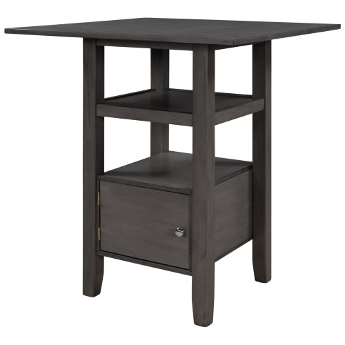 Counter Height Wood Dining Table, Gray