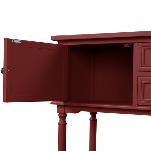 47 Inches Modern Console Sofa Table, Red