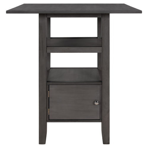 Counter Height Wood Dining Table, Gray