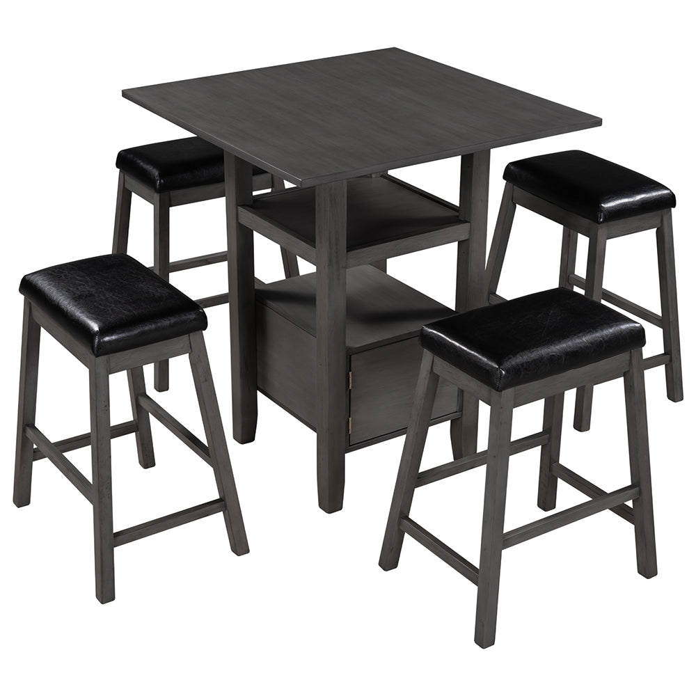 Counter Height Dining Table with 4 Stools