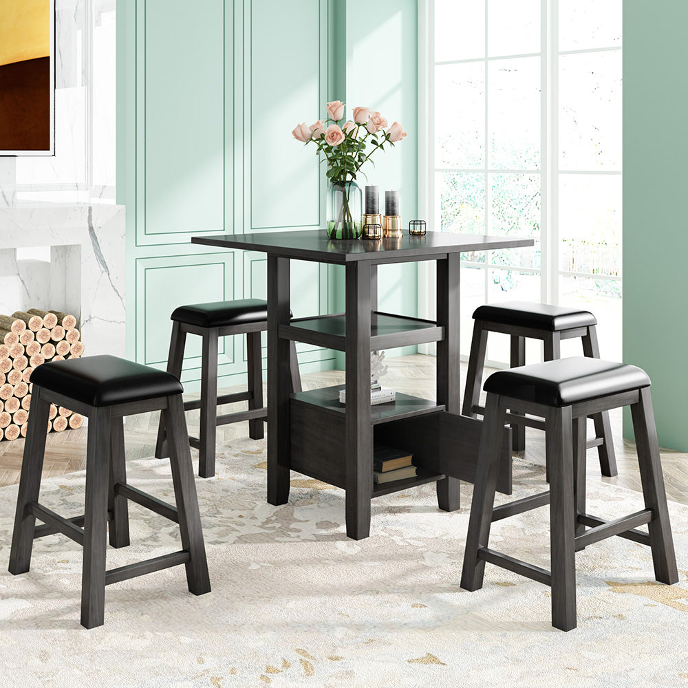 Counter Height Dining Table with 4 Stools