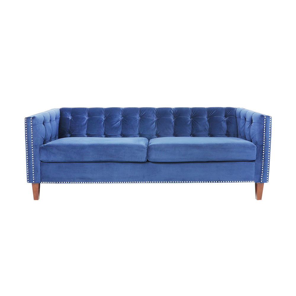 Velvet Flared Arm Sofa