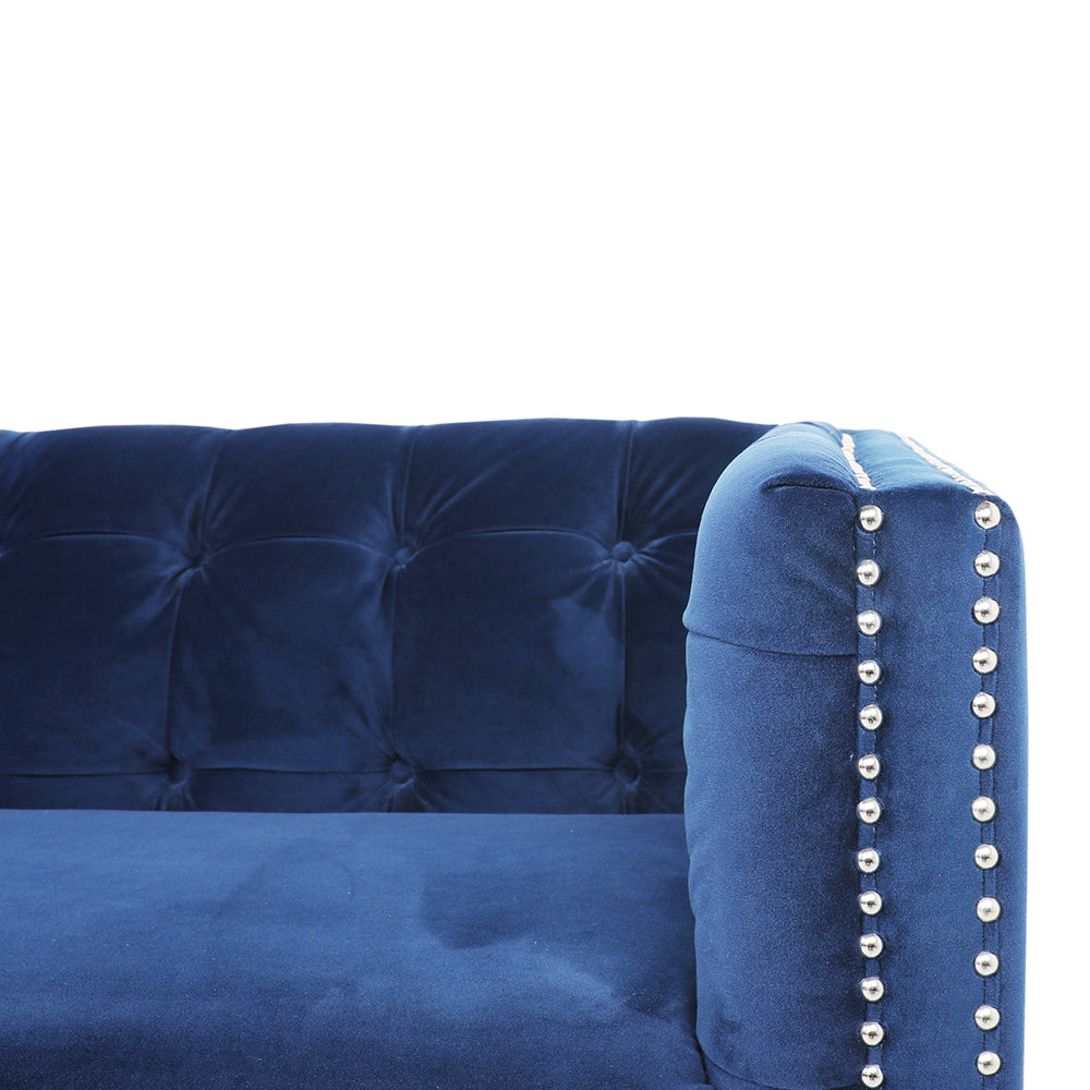 Velvet Flared Arm Sofa