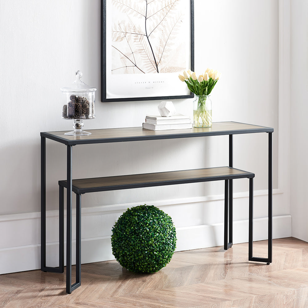 48inch Narrow Console Table, Iron Art Side Table