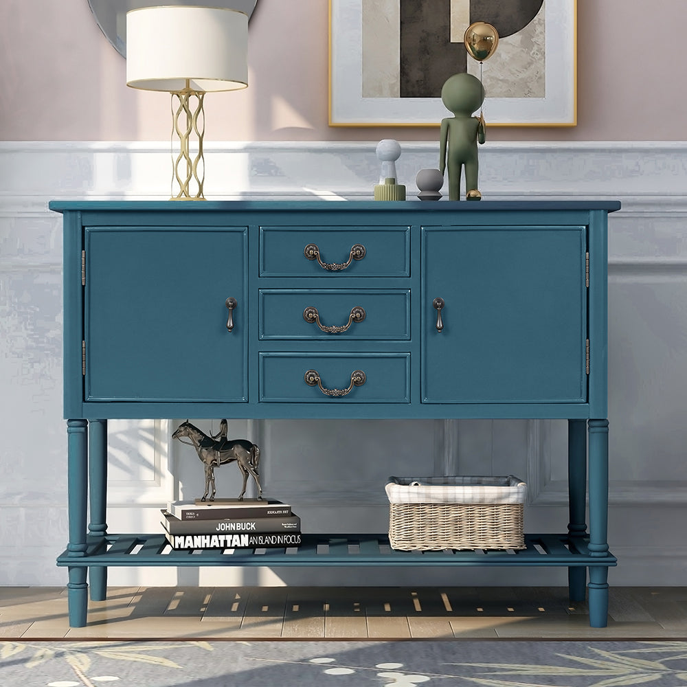 Console Table with Drawers and Cabinets