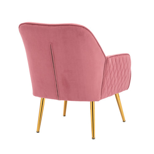 Modern Soft Velvet Material Sofa Armchair, Pink