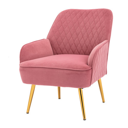 Modern Soft Velvet Material Sofa Armchair, Pink