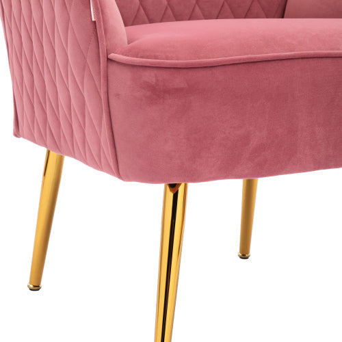 Modern Soft Velvet Material Sofa Armchair, Pink