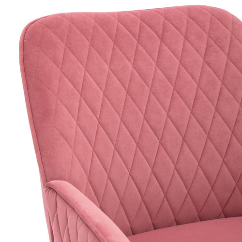 Modern Soft Velvet Material Sofa Armchair, Pink