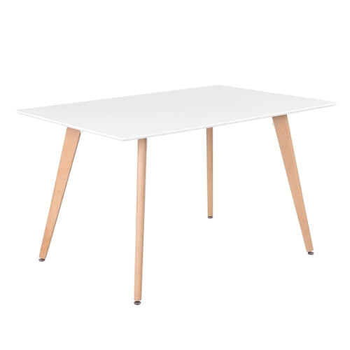 Square High Glossy Dinning Table, White