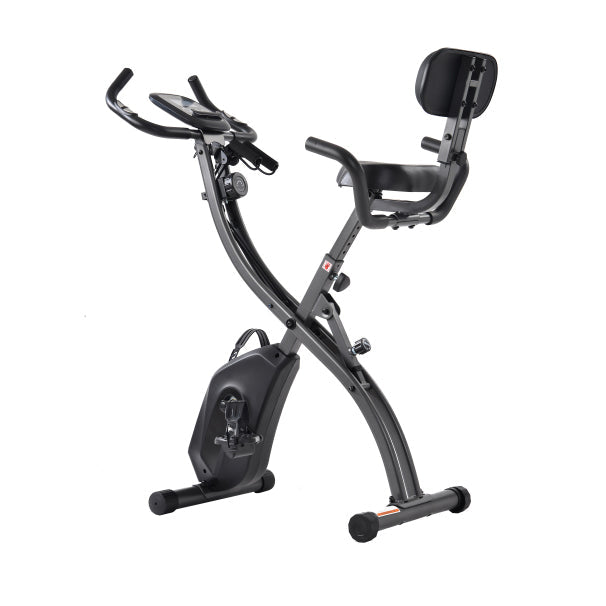 Folding Exercise Bike - 8 Levels Resistance Adjustments with Four Expansions Degree