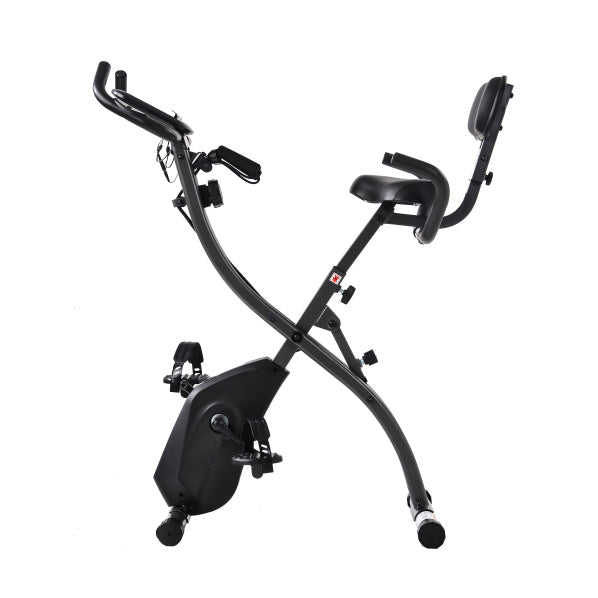 Folding Exercise Bike - 8 Levels Resistance Adjustments with Four Expansions Degree