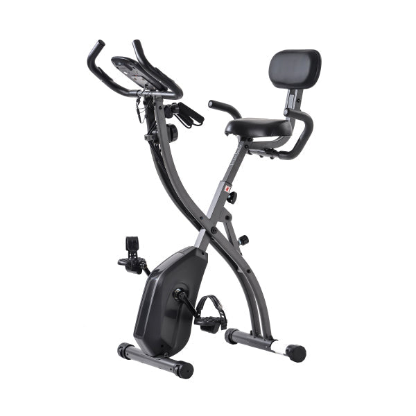 Folding Exercise Bike - 8 Levels Resistance Adjustments with Four Expansions Degree