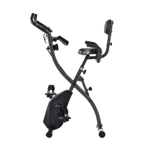 Folding Exercise Bike - 8 Levels Resistance Adjustments with Four Expansions Degree