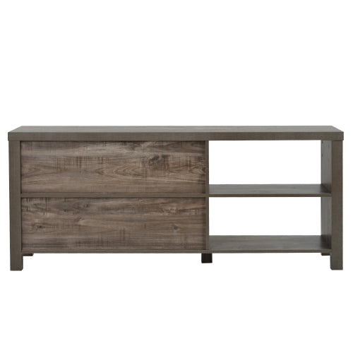 TV Stand with Barn Door for TVs up to 57 Inches, Gray