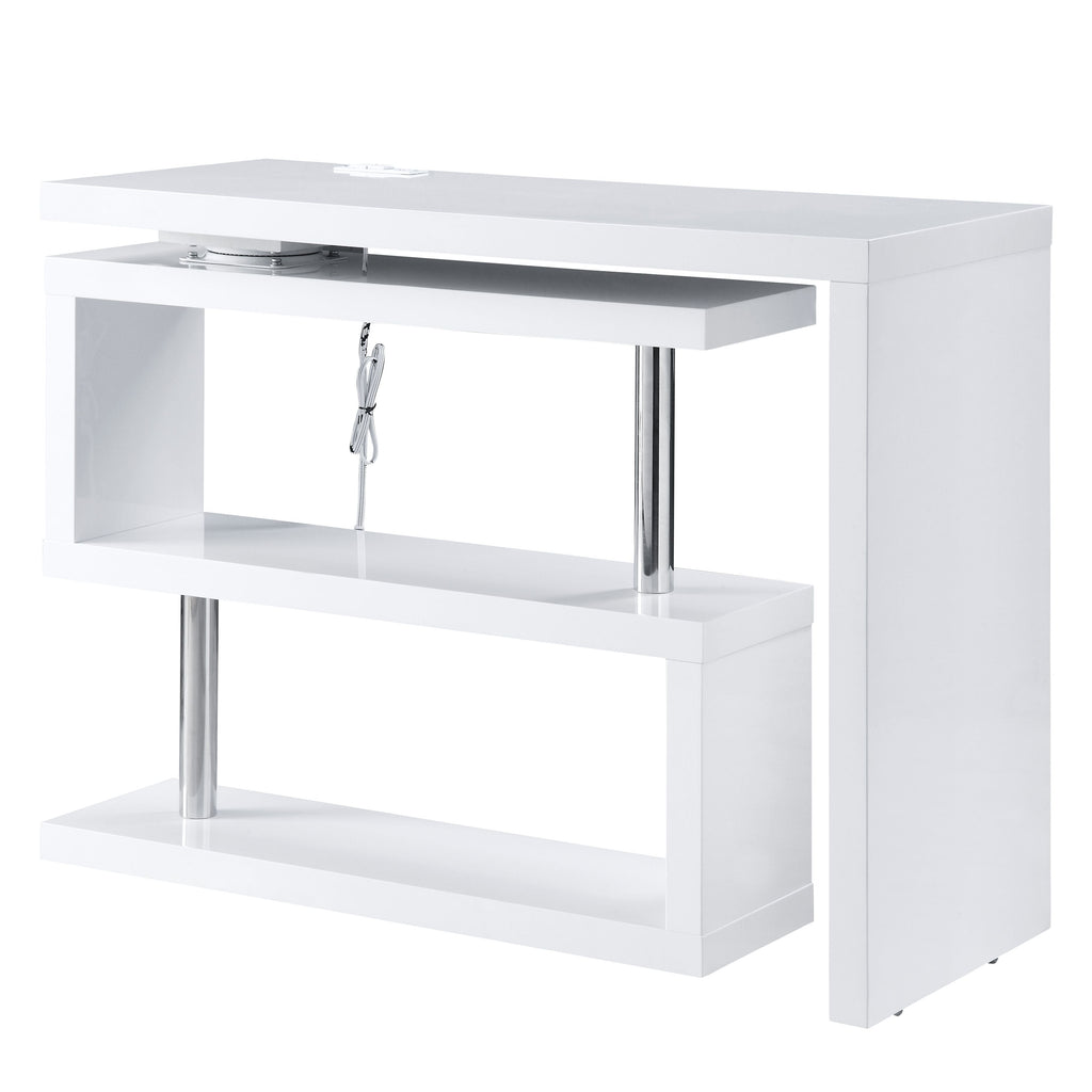 Reversible Swivel Writing Desk with Shelf