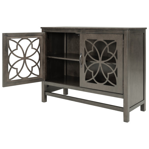 39 Inches Buffet Sideboard Storage Cabinet, Gray