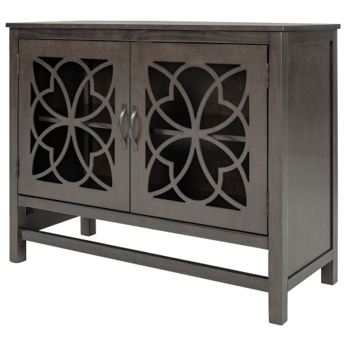 39 Inches Buffet Sideboard Storage Cabinet, Gray