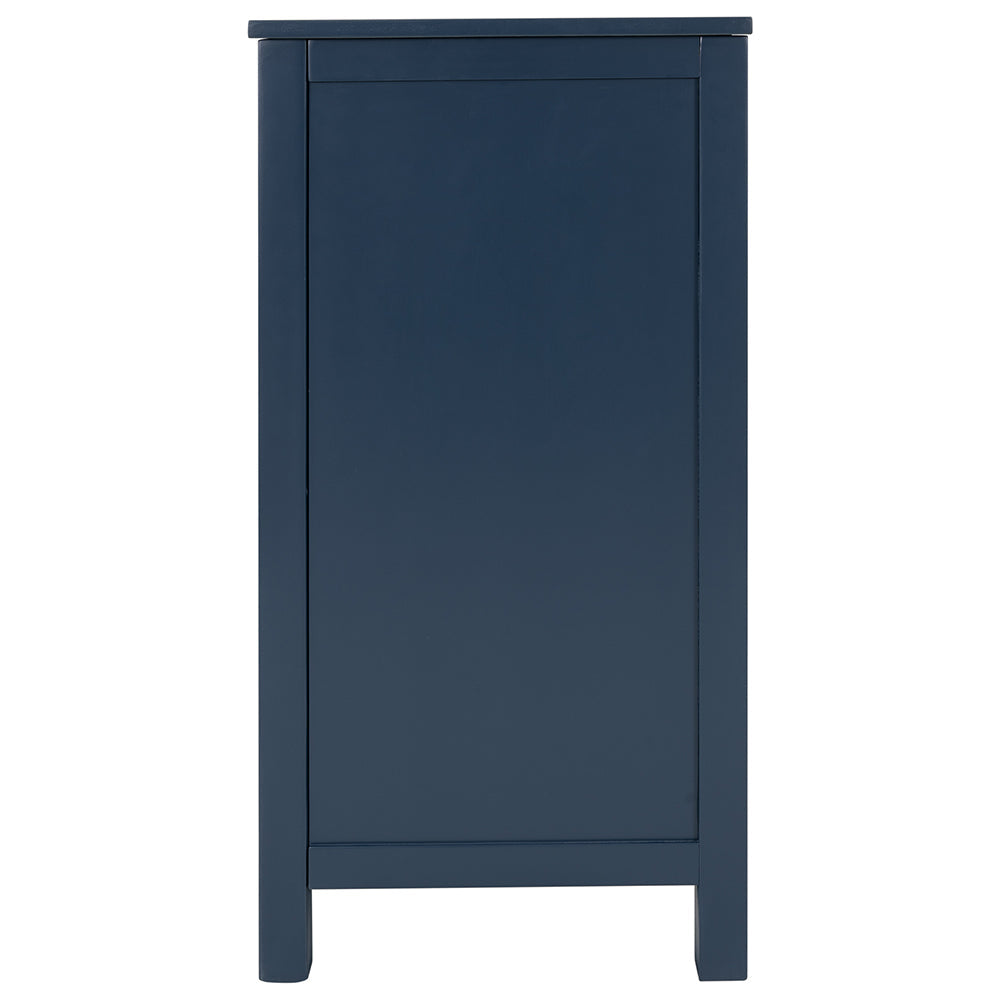 Accent Buffet Sideboard Storage Cabinet with Doors and Shelf, Navy Blue