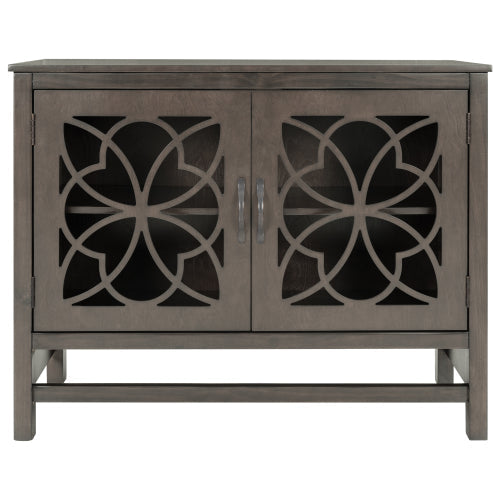 39 Inches Buffet Sideboard Storage Cabinet, Gray