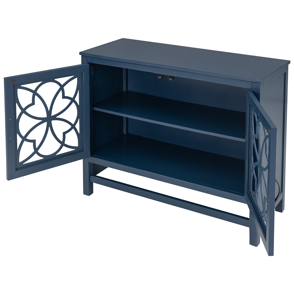 Accent Buffet Sideboard Storage Cabinet with Doors and Shelf